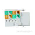 Datos RJ45 8P8C de alta calidad UTP Cat5e Keystone Jack